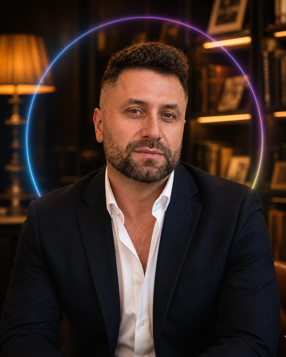 Portrait of Silvestru Macoveiciuc, Founder and CEO of Safegram, smiling in a dark jacket